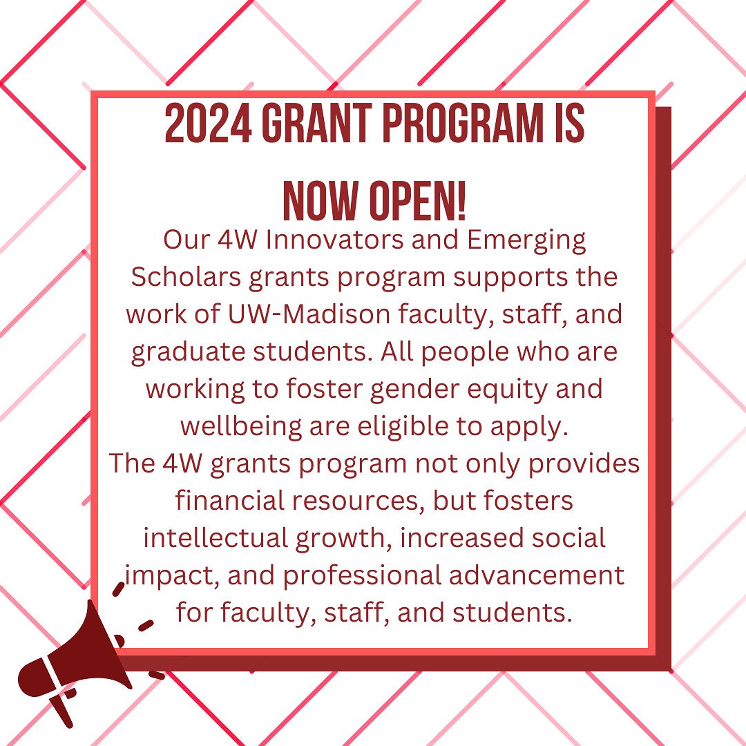 4W Initiative - 2024 4W Grants are now open! Learn more at... | Facebook