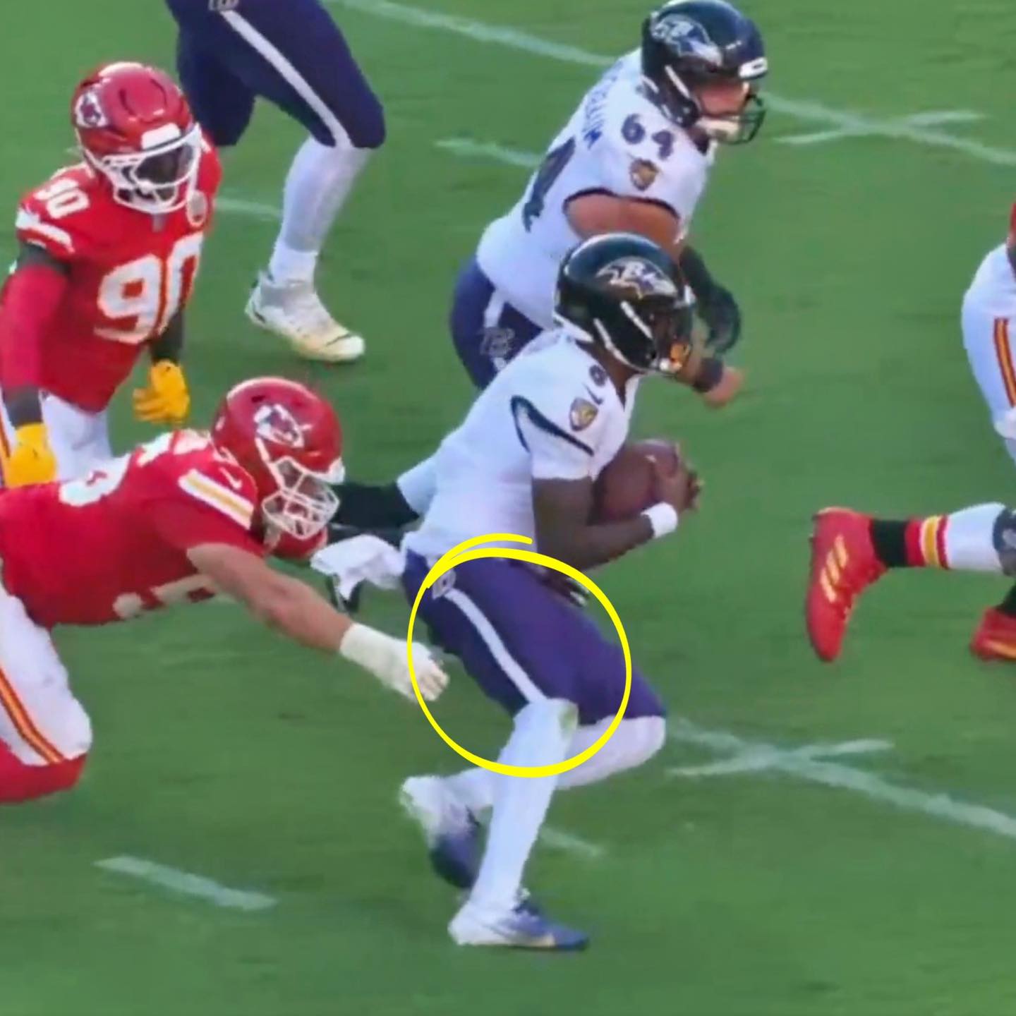 NFL - New Slo-Mo Footage Shows Exact Moment Where Lamar Jackson Injured ...