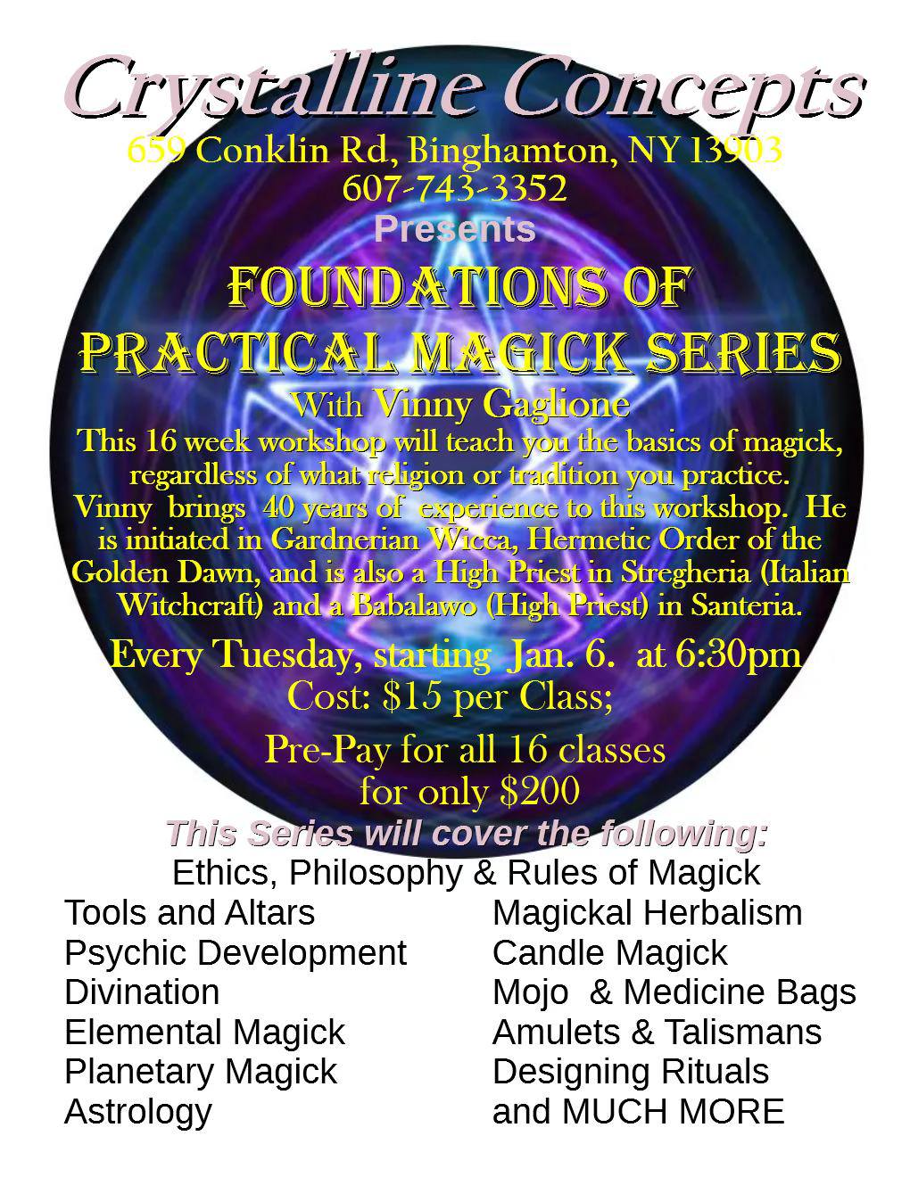 Foundations of Practical Magick Series w/Vinny Gaglione