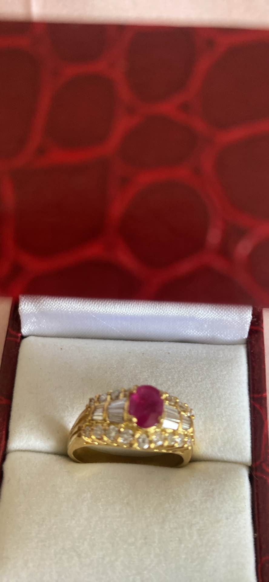 18k yellow gold ruby and diamond ring - Rings - Melbourne, Victoria ...