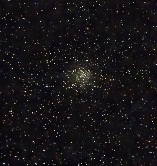 What is the unusual object in the photo of M71 globular cluster?