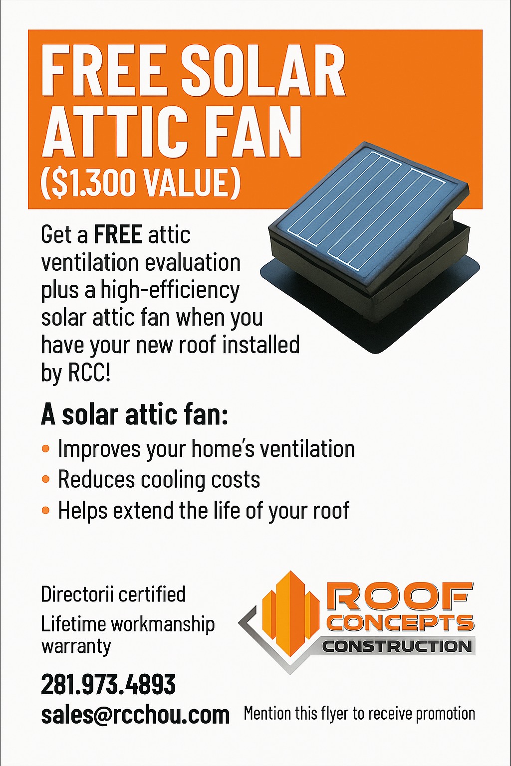 I Love Conroe More UNCENSORED | 🌞 FREE Solar Attic Fan with Every New ...
