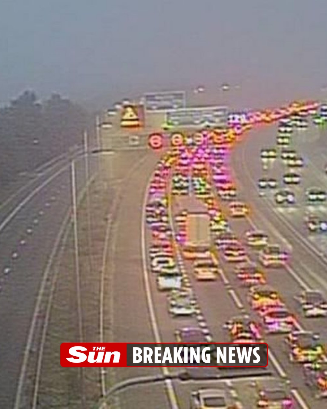 The Sun - Major motorway closed in both directions after ‘serious ...