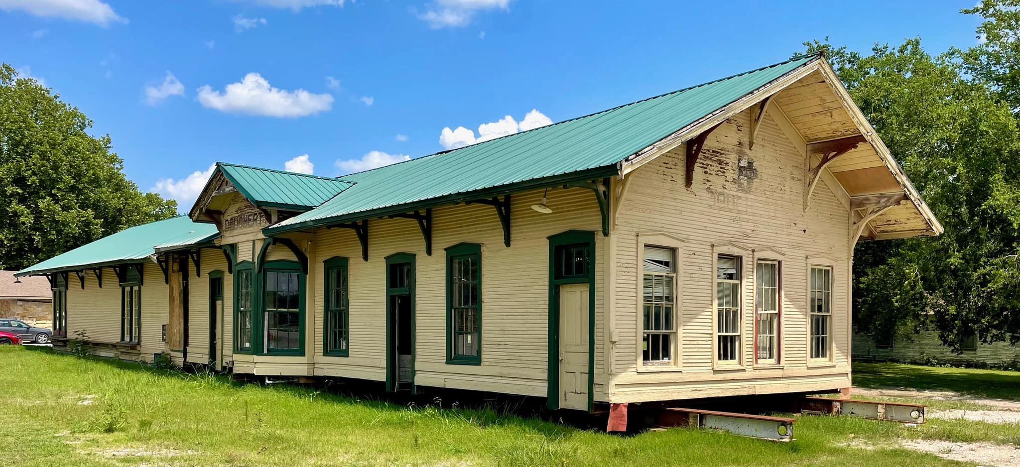 Historic - The train depot in Dougherty, Oklahoma. It was moved back ...