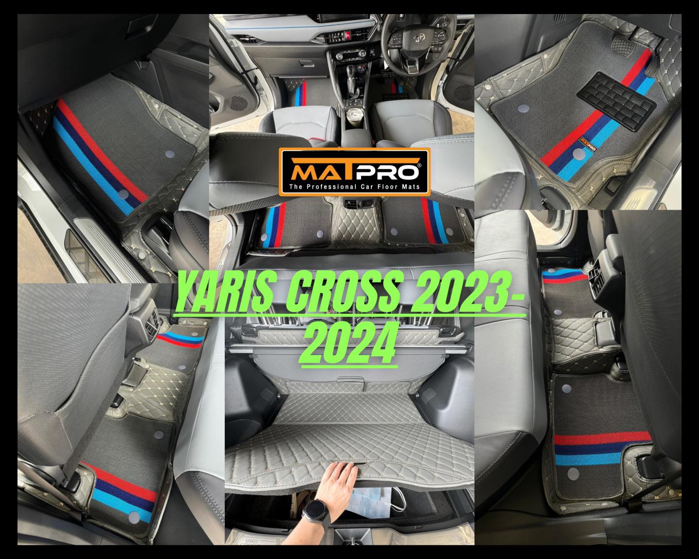 MatPro - พรม 7D Premium MatPro สีเทา เข้ากันสุดๆกับภายใน Yaris Cross ...