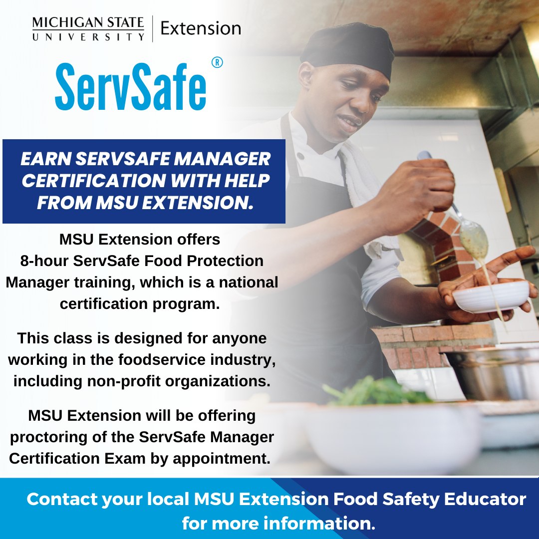 Earn ServSafe® Manager... - Gladwin County MSU Extension