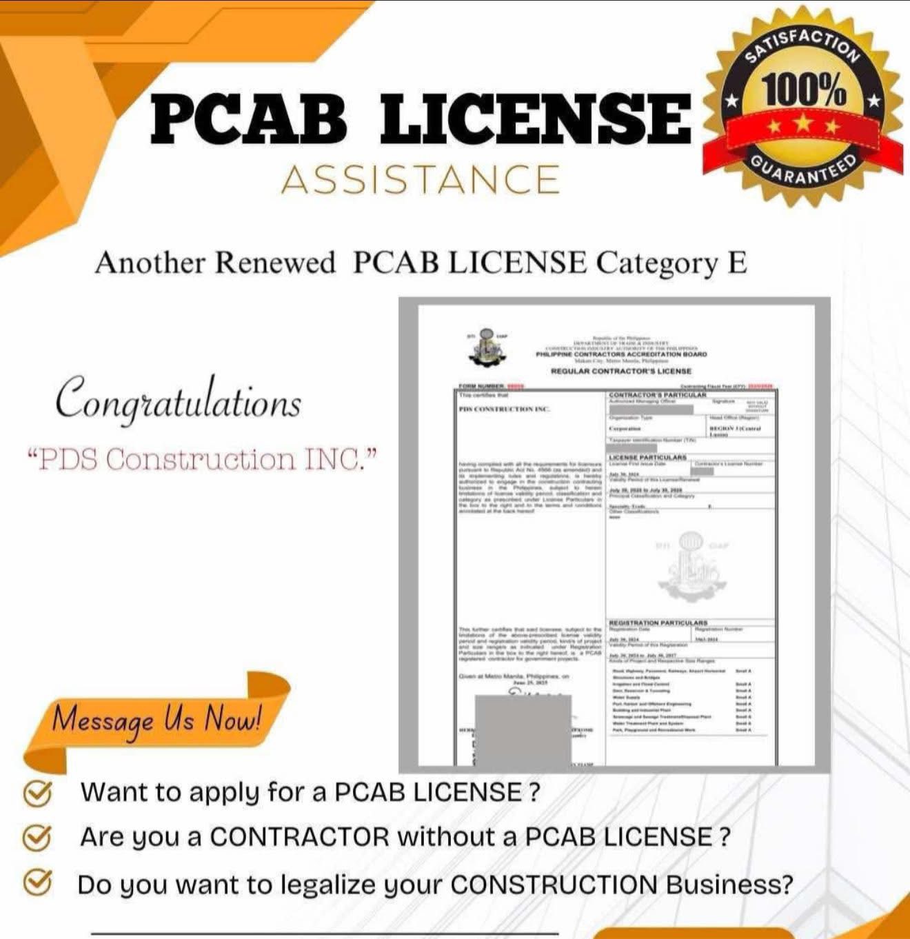 PCAB License Assistance PH | Quezon City