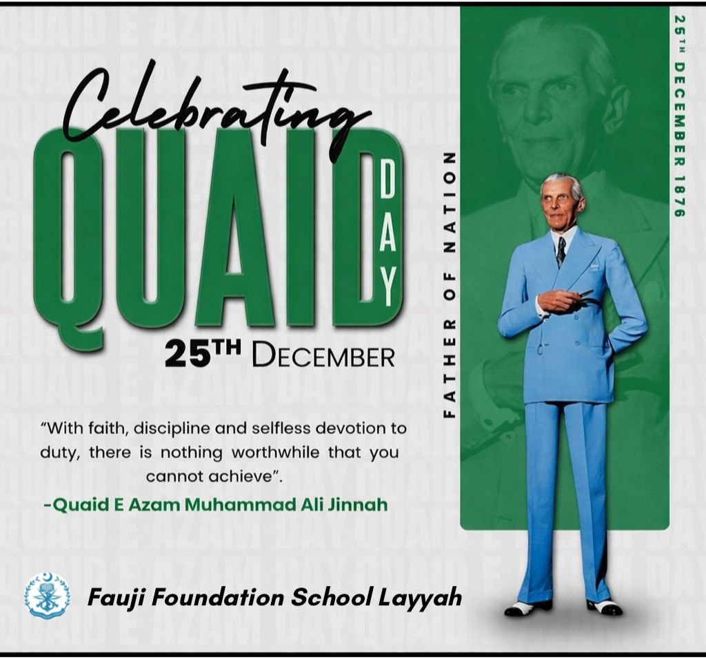 25th December –... - Fauji Foundation school Layyah campus | Facebook