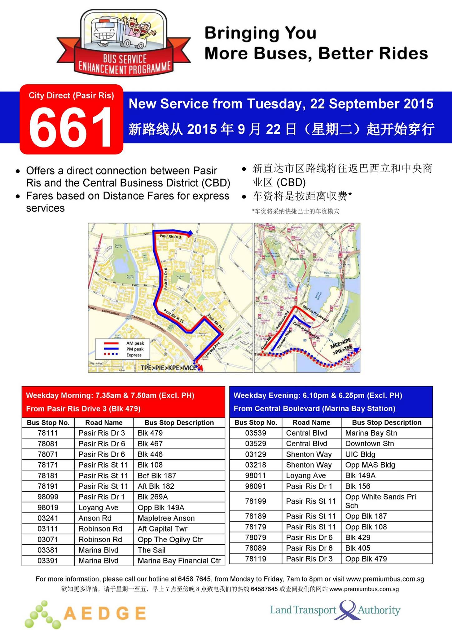 Teo Chee Hean - Good news for Pasir Ris residents - new City Direct bus ...