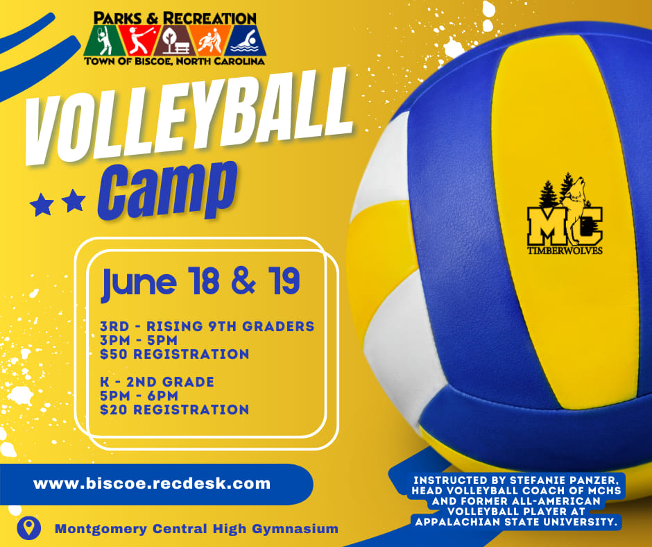 Town of Biscoe - 🏐 Ready to serve up some serious skills?... | Facebook