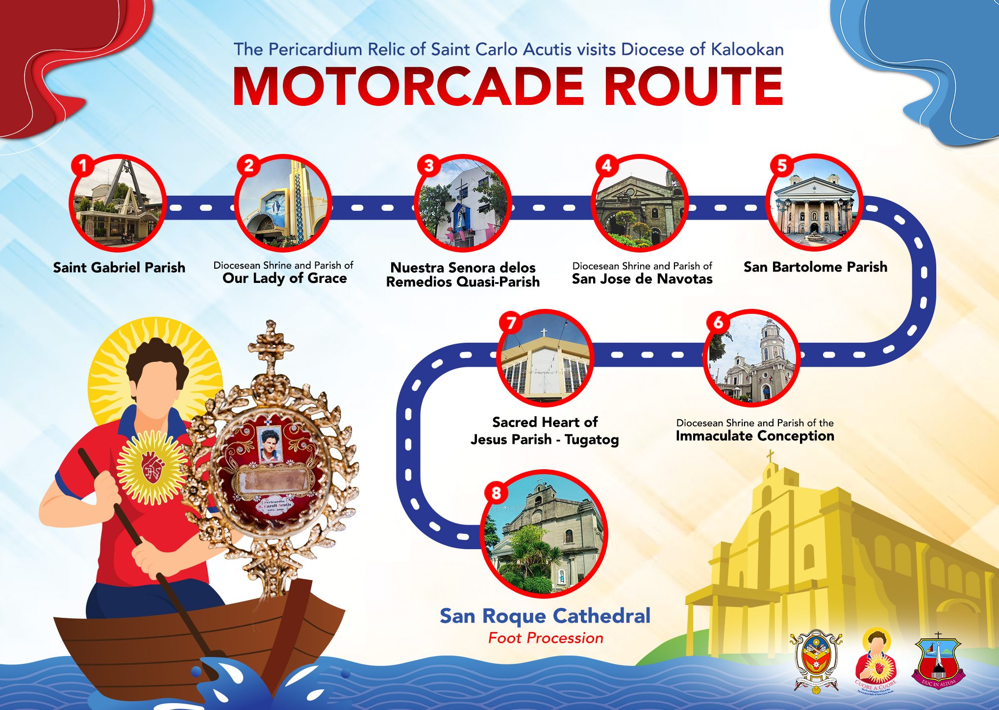 Roman - Saint Carlo is on the move! Here’s the Motorcade Route for his ...