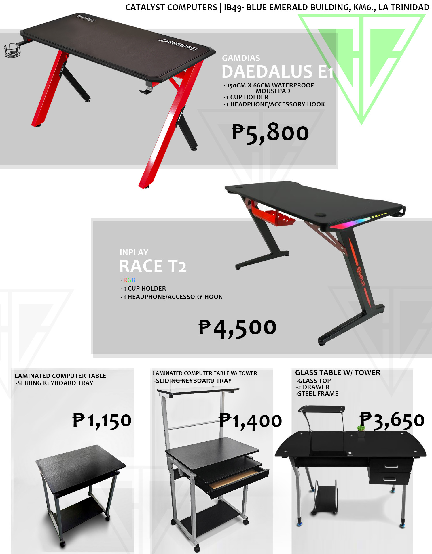 Catalyst - Office tables and Gaming tables available on stock and ready ...