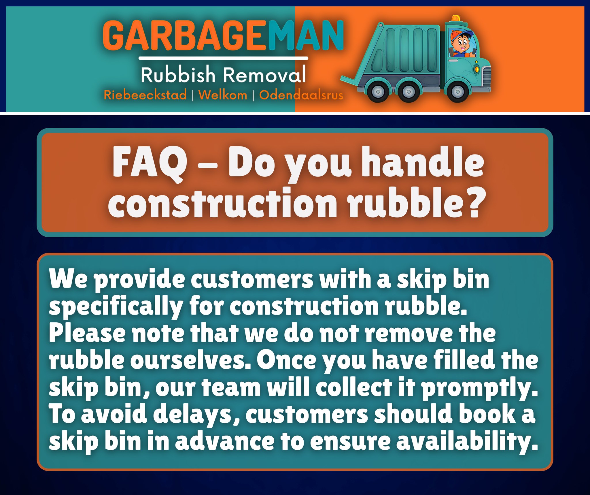 GarbageMan - 🚧💪 FAQ Spotlight! 💪🚧 Do GarbageMan handle... | Facebook