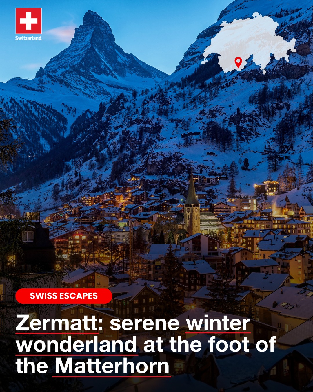 Embassy - Immerse yourself in the alpine serenity of Zermatt. 🇨🇭 This ...