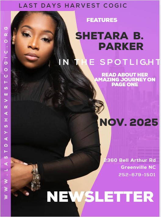 New - Harvest Church Newsletter Cover Page – November 2025 On behalf of ...
