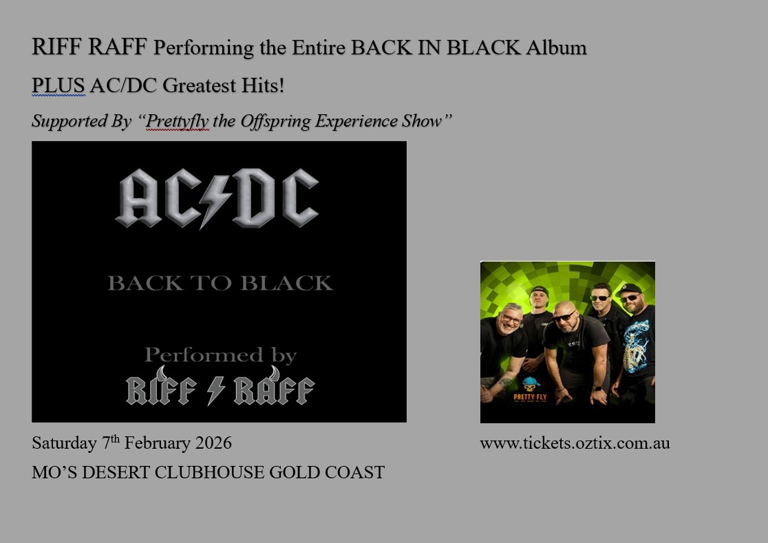Riff - Ultimate AC/DC tribute night - Get ready to feel the thunder ...