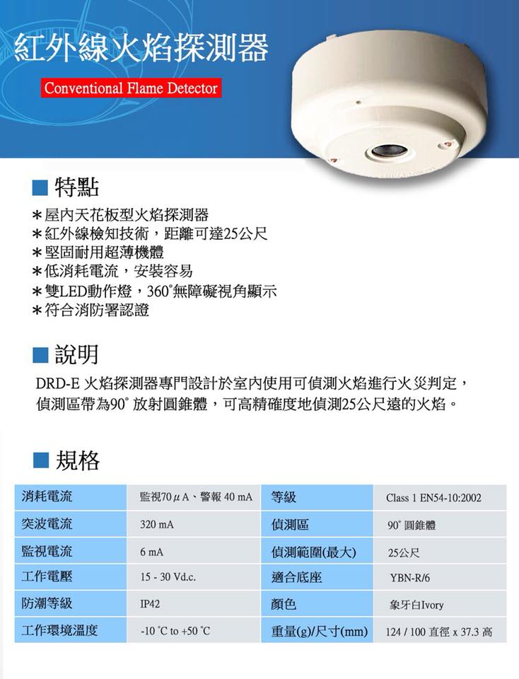 中美防火 中揚消防 紅外線火焰式探測器 Facebook