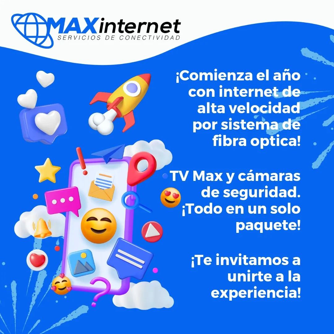 MAX Internet - ¡Empieza el año con velocidad máxima! 🚀...