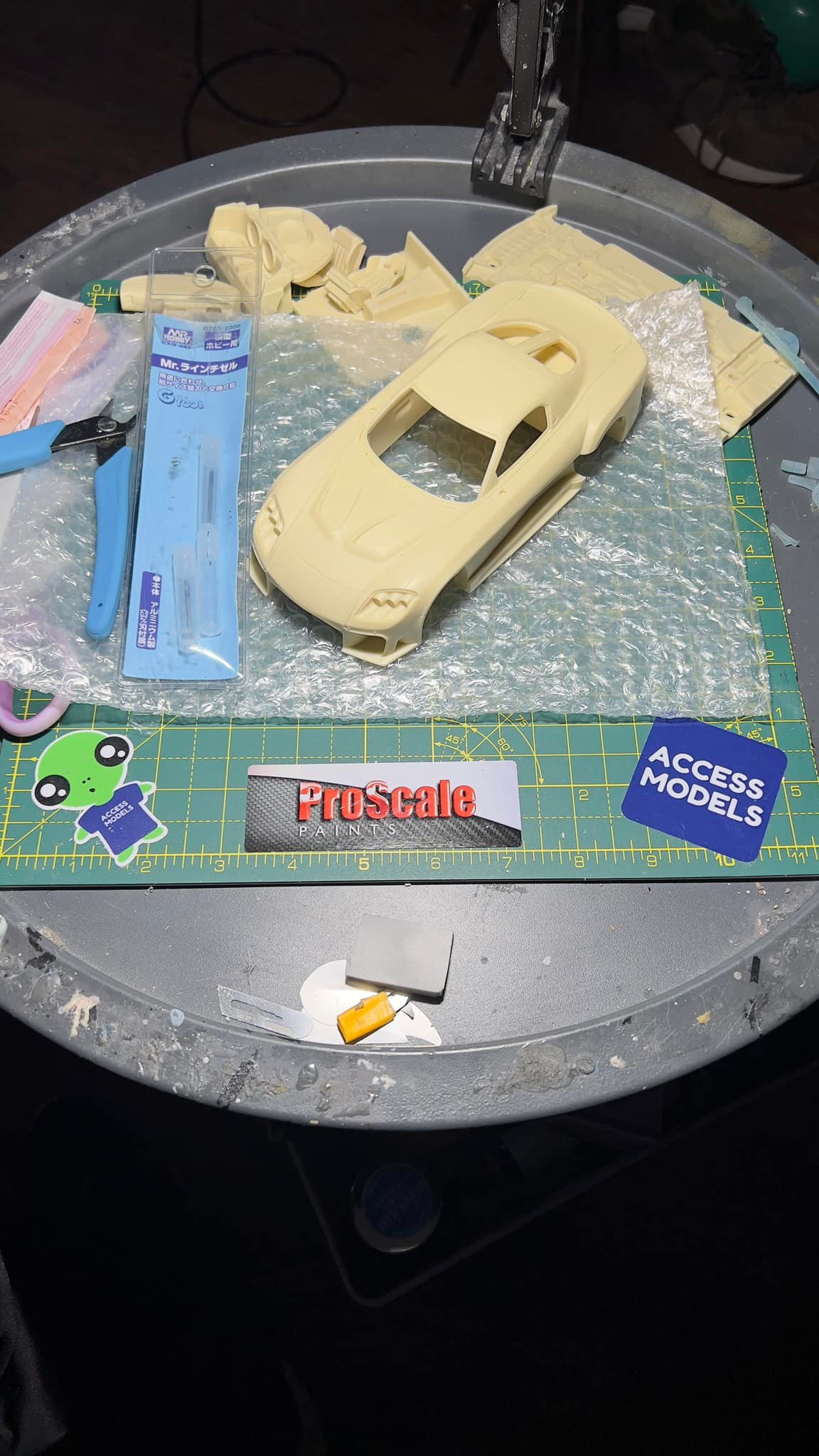 Tees Modeller - The clean up of the Alpha Models Mazda RX7...