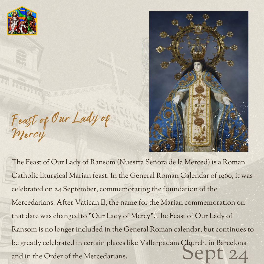 Holy - FEAST | NUESTRA SEÑORA DE LA MERCED The Feast of Our Lady of ...
