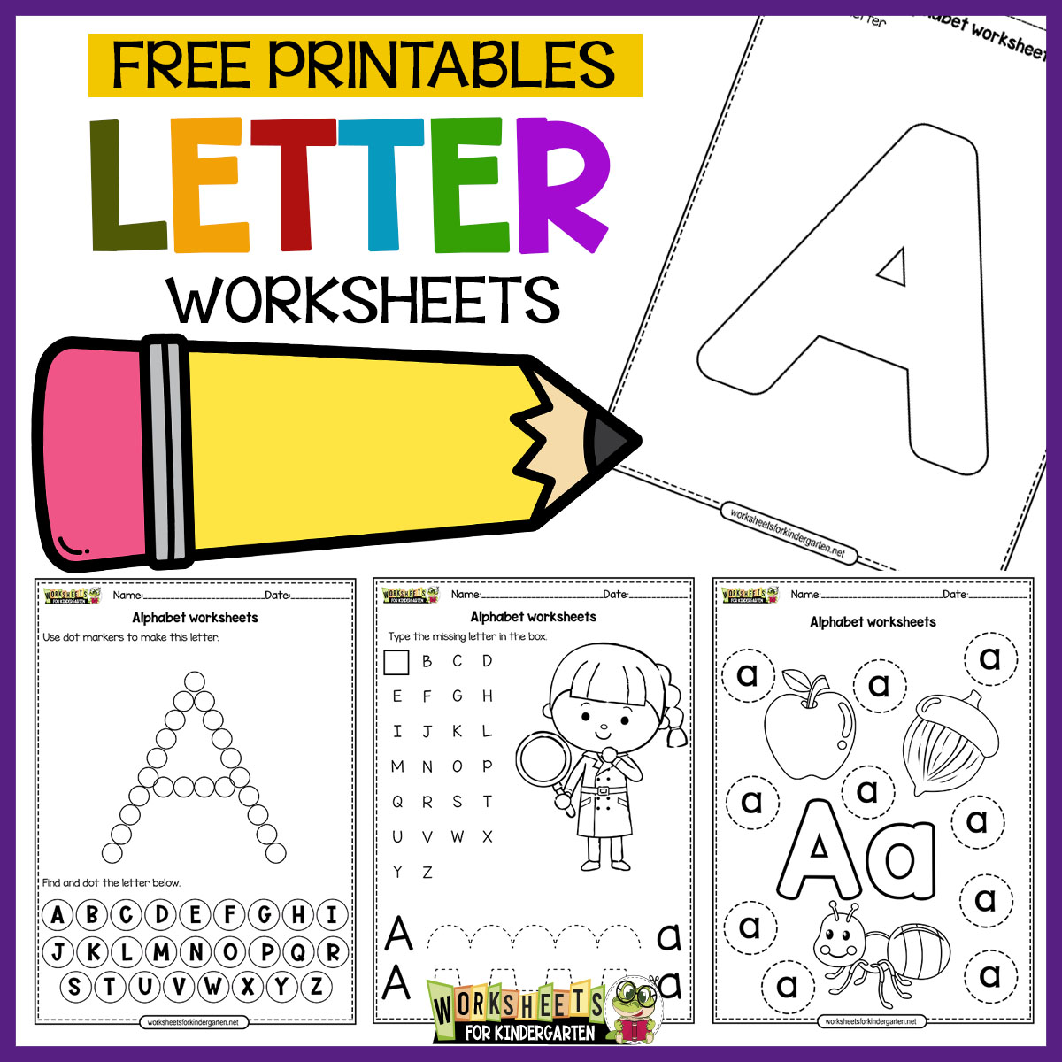 Worksheets PDF - Free Letter A Worksheets for...