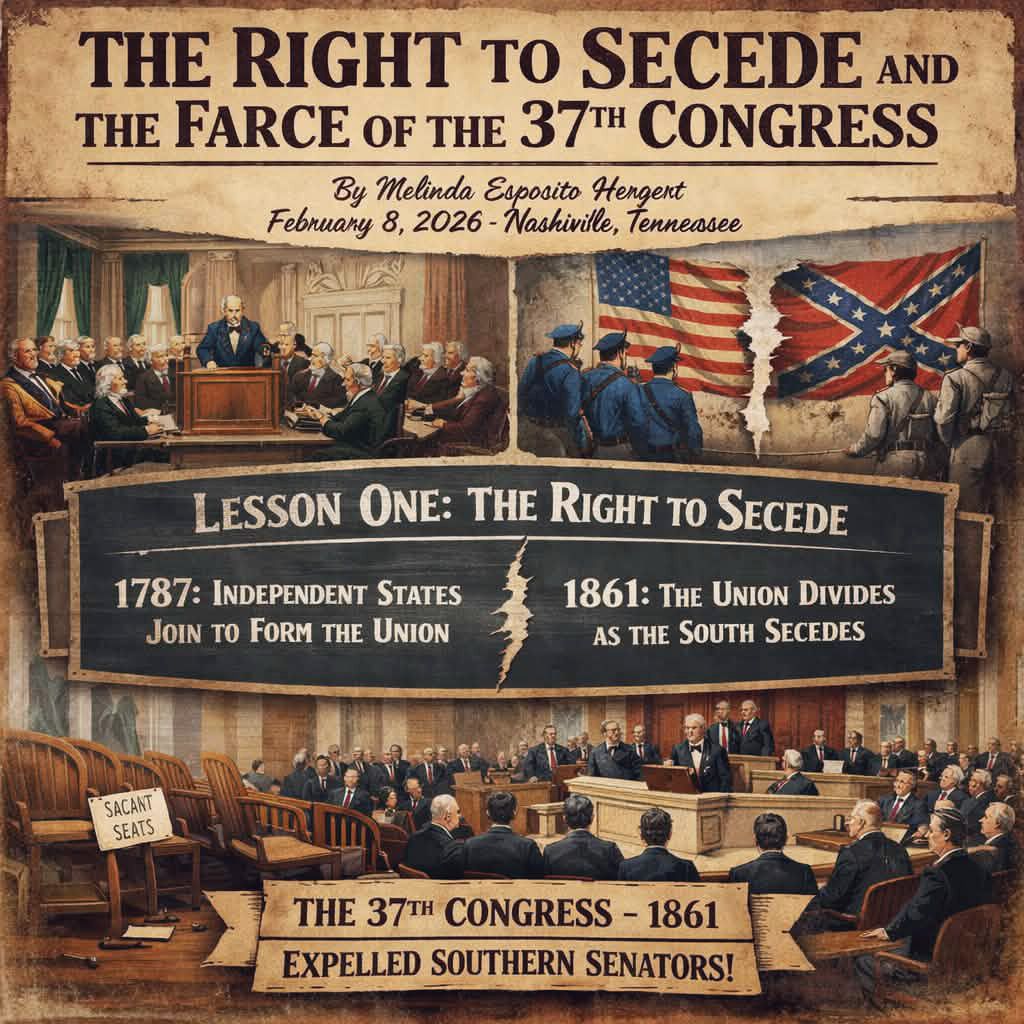 Melinda - THE RIGHT TO SECEDE AND THE FARCE OF THE 37TH CONGRESS By ...