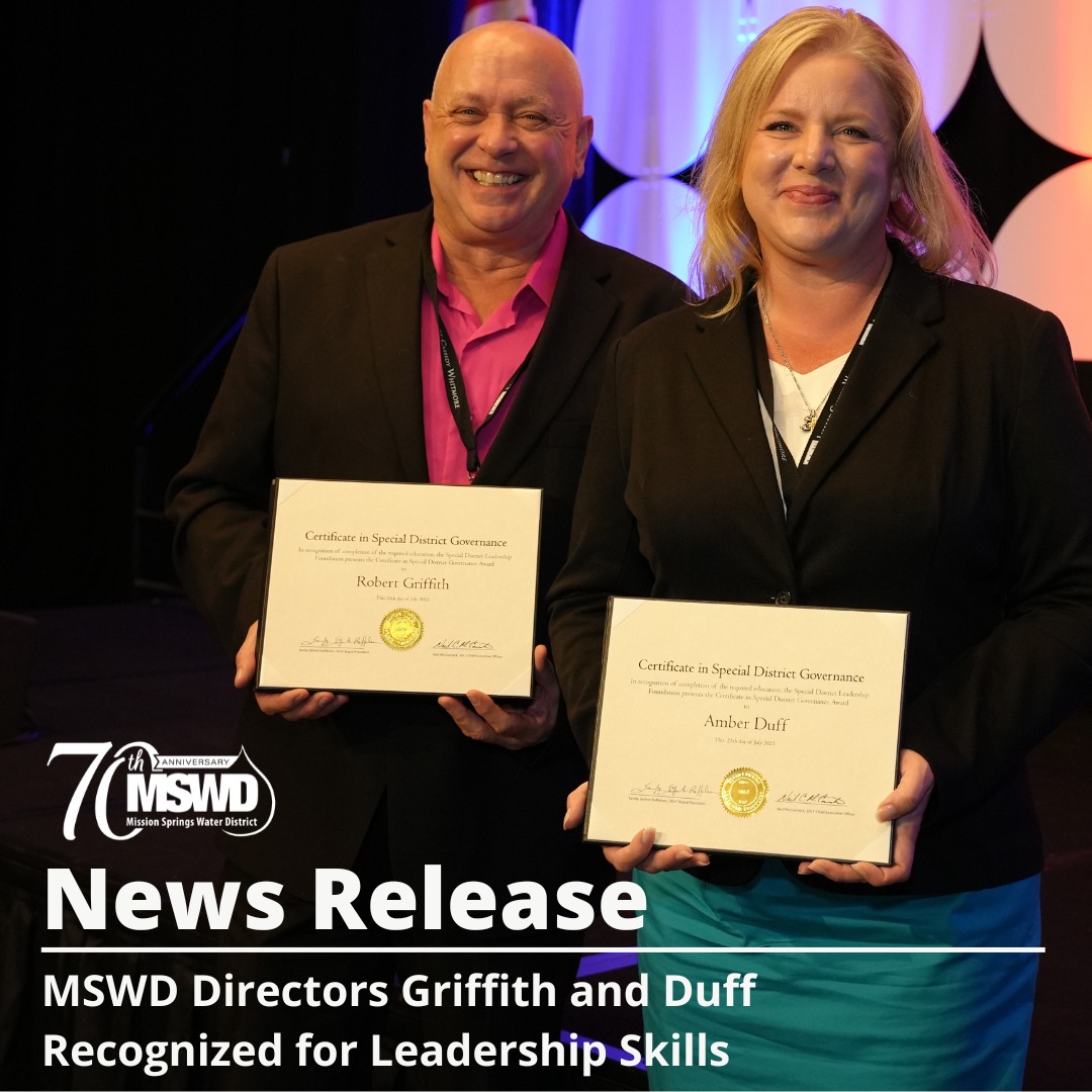 Mission - 📰 💧 News Release: Mission Springs Water District is proud to ...