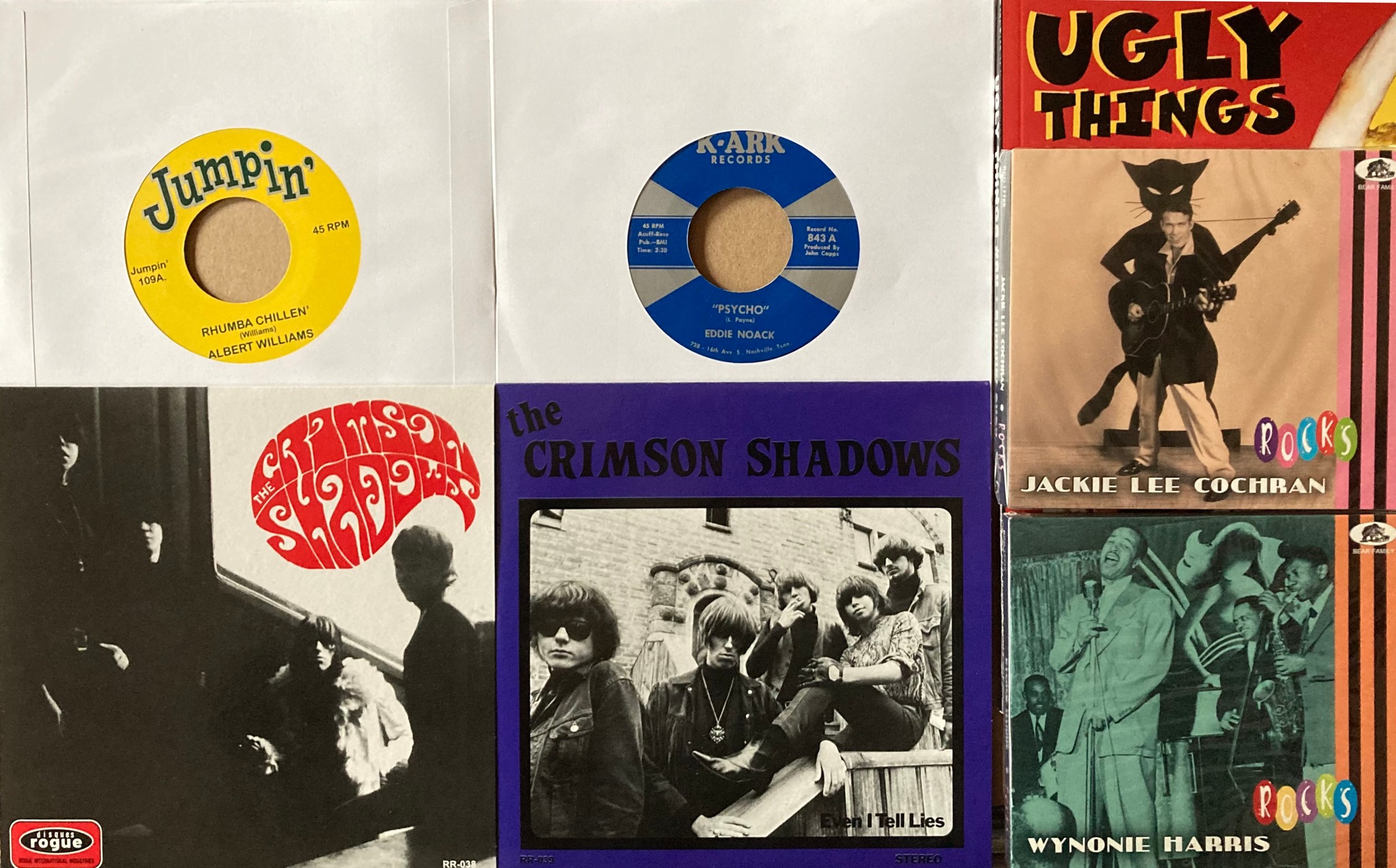Hey-ho, these recently arrived repro 45s and much more you can 