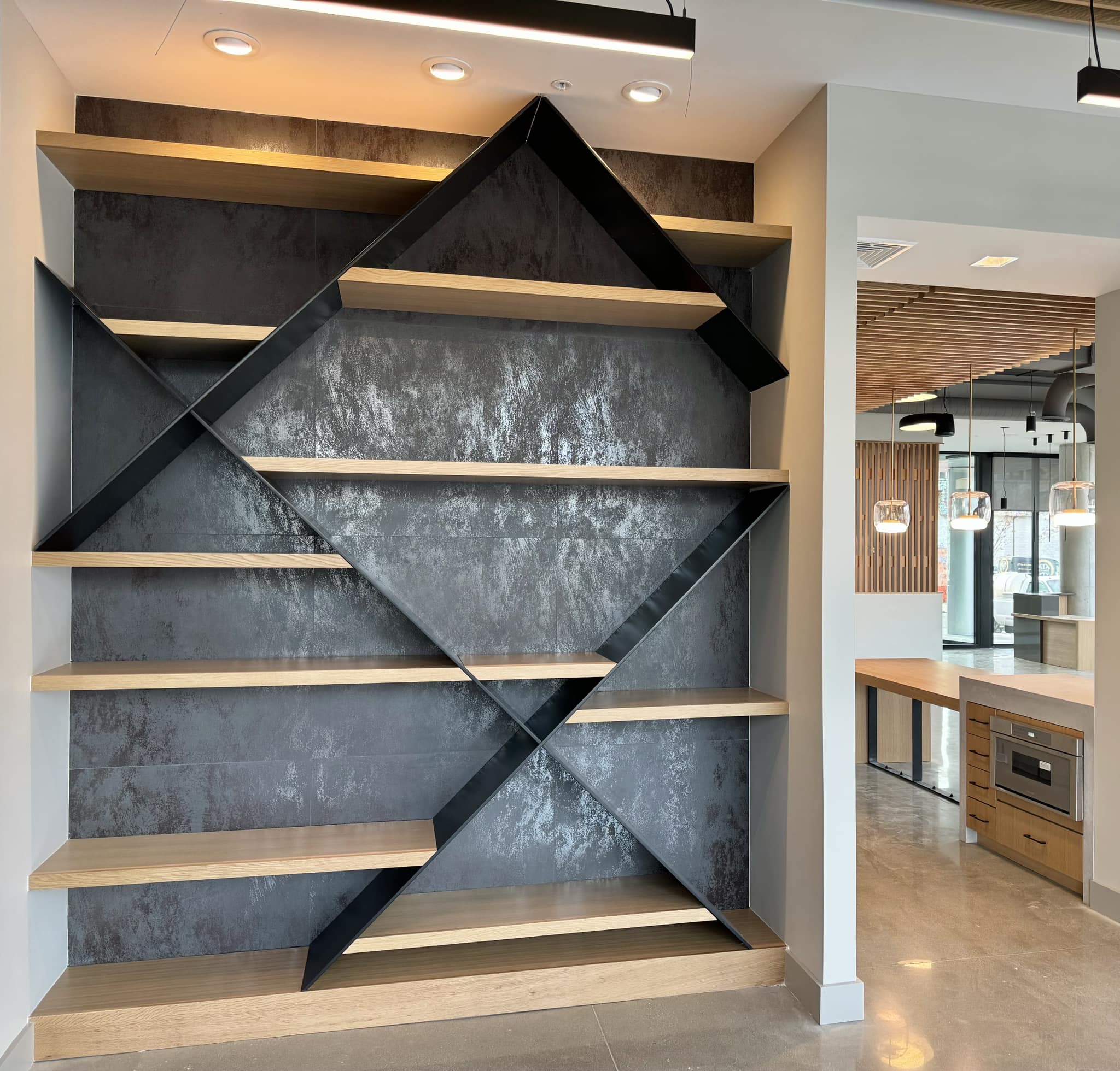 Master Millwork - Rift white oak #featurewall with...