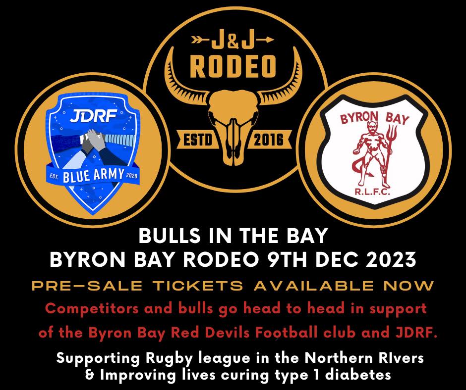 J & J Rodeo - 🐮💙 “BULLS IN THE BAY” 💙🐮 BYRON BAY RODEO... | Facebook