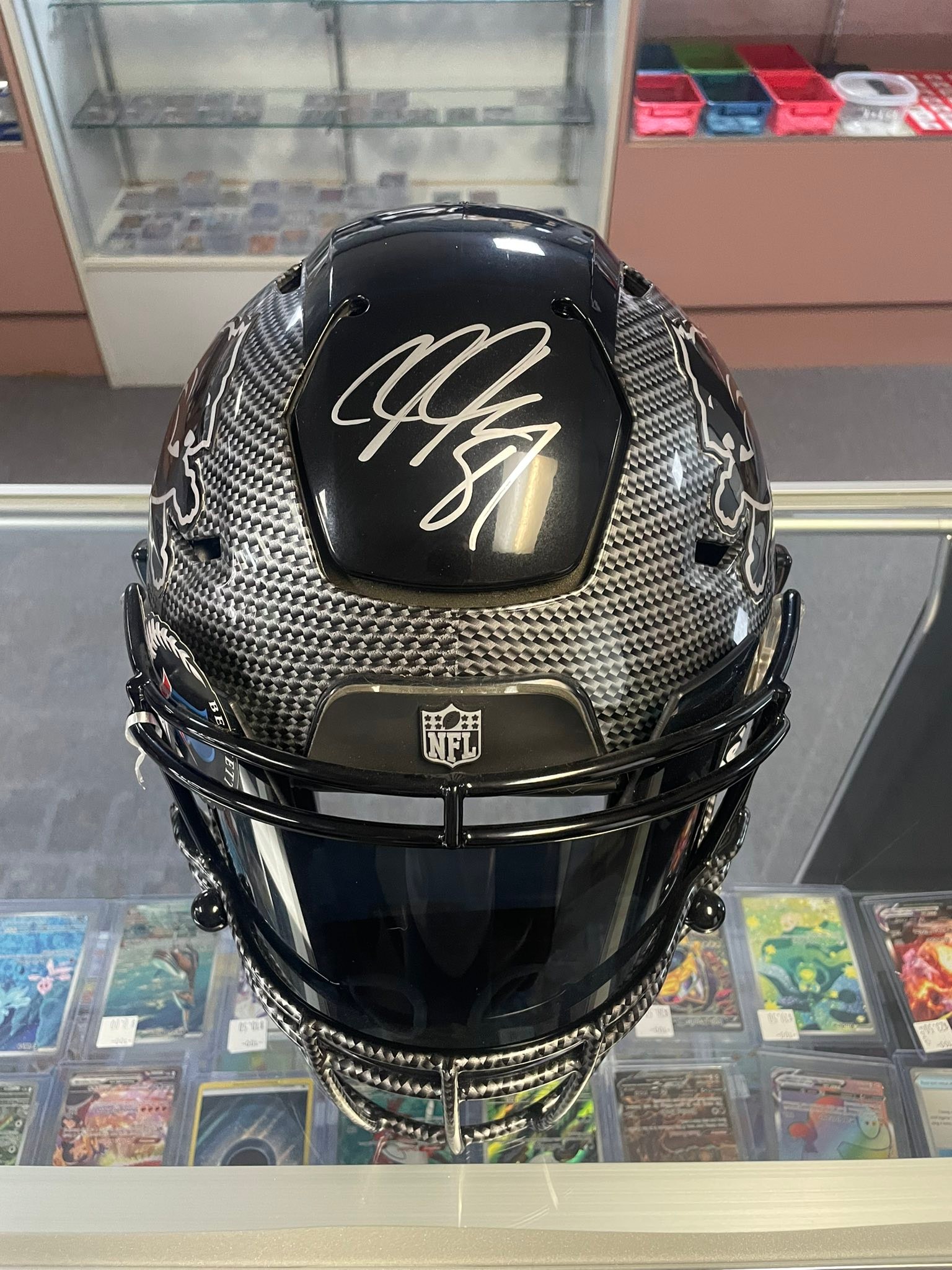 calvin johnson football helmet Signed Detroit Lions Speed Flex Authentic Rave NFL Calvin Johnson Autographed Detroit Lions