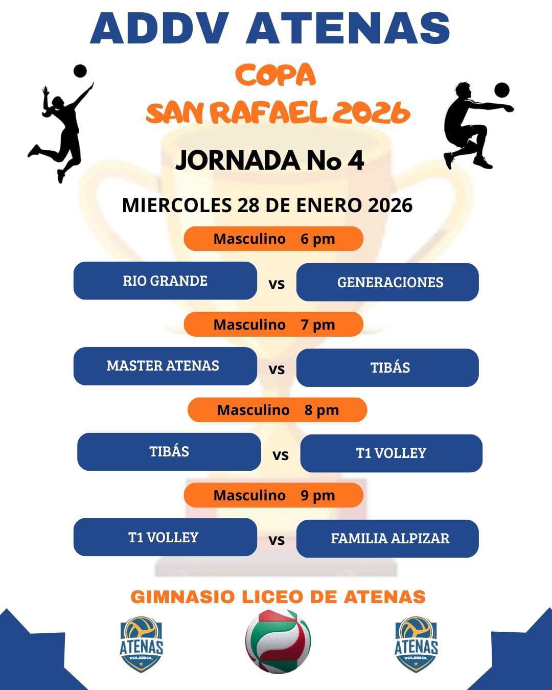 ADDV - Esta es la programación en la Copa San Rafael Atenas 2026 para ...