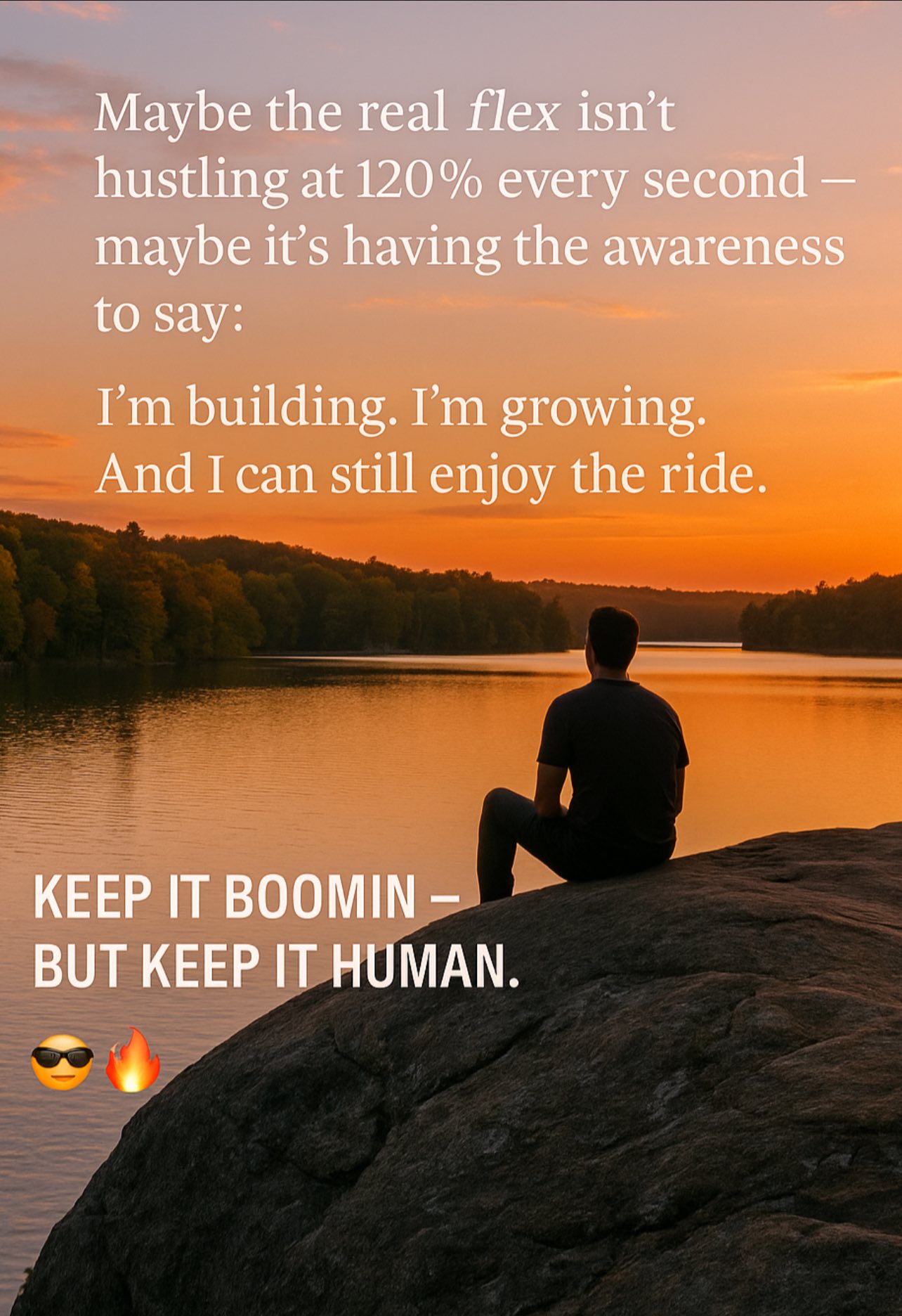 Boomin - Funny thing about life… We rush, chase, stress, compete, and ...