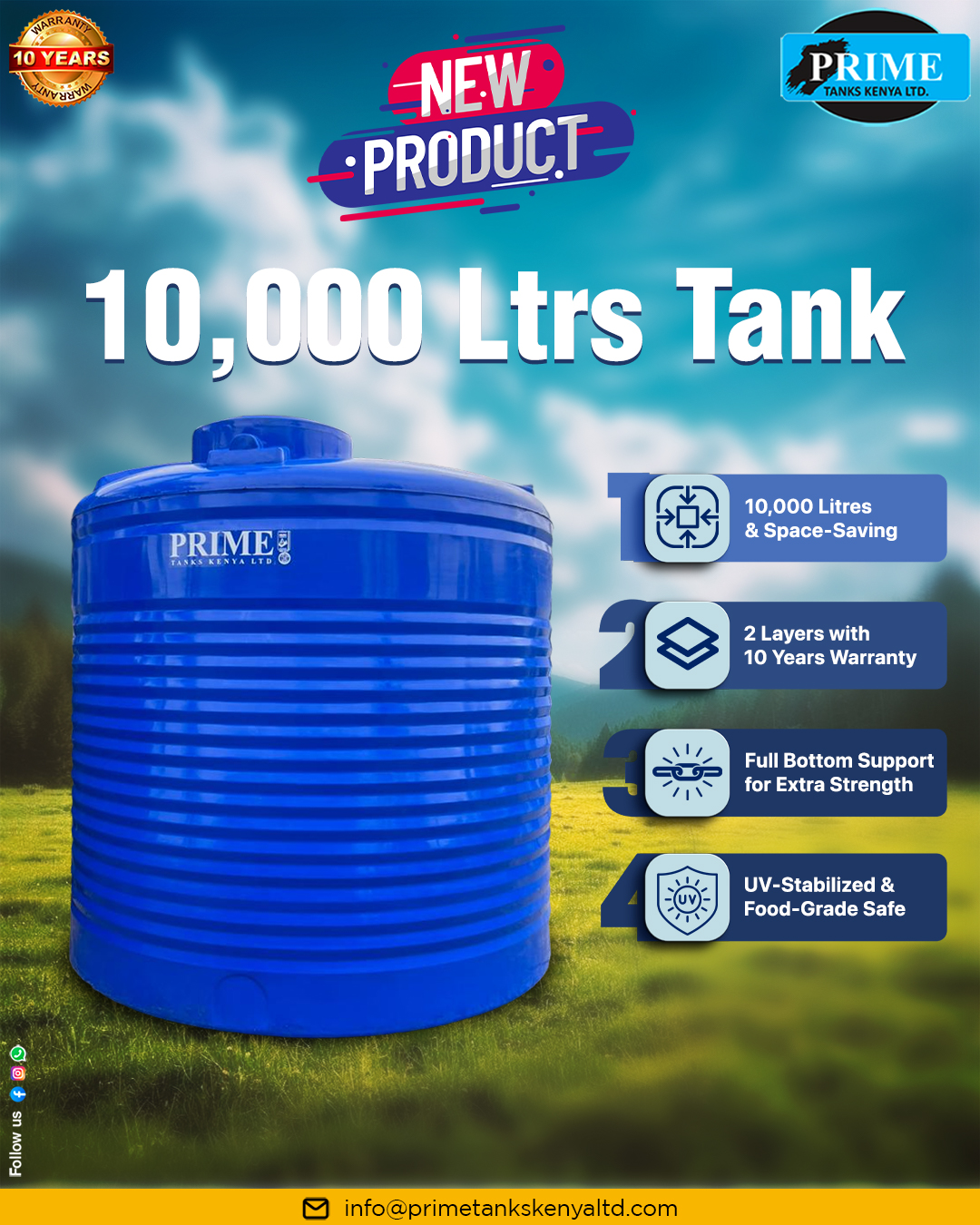 PRIME - Big capacity. Bigger reliability. 💧💙 Meet the new 10,000-litre ...