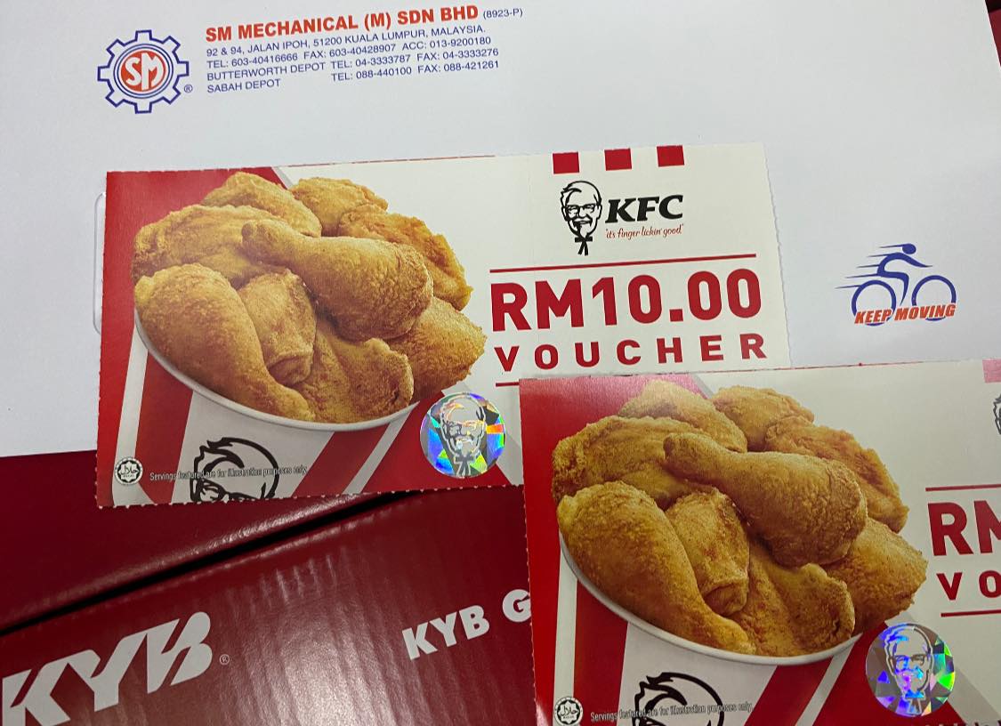 SM Mechanical - Free KFC voucher for rider who come to our...