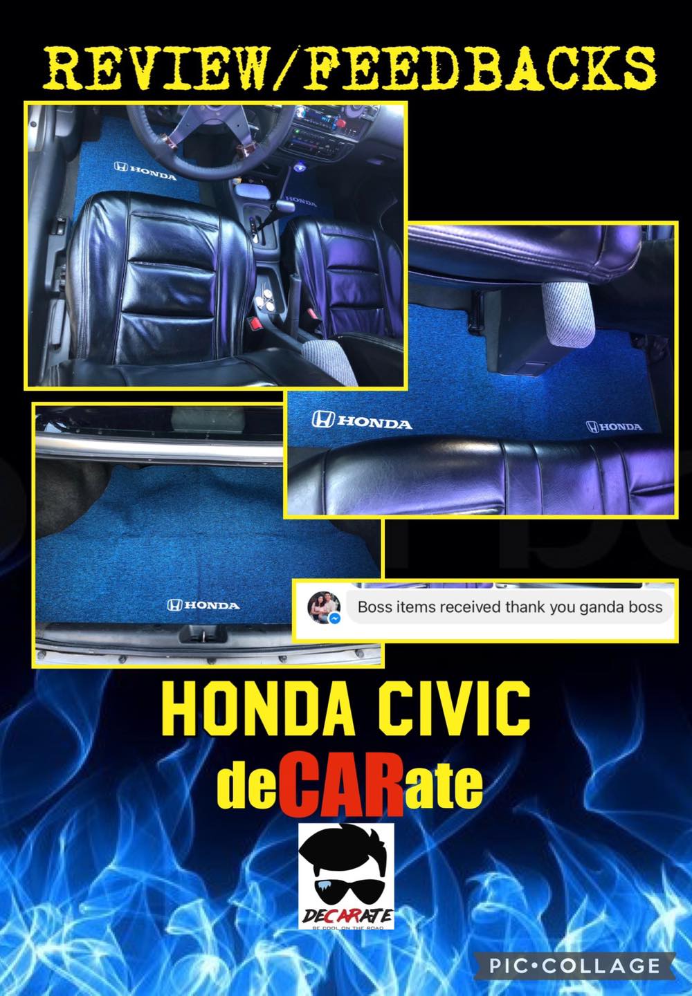 Decarate - deCARate's CarMatting installed‼️ @HONDA CIVIC... | Facebook