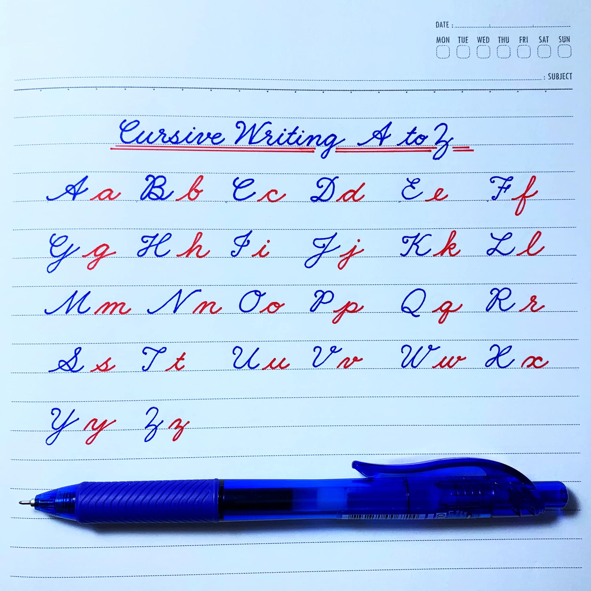 Lek Writing - ตัวเขียนอังกฤษ A-Z Cursive Writing A to Z …... | Facebook