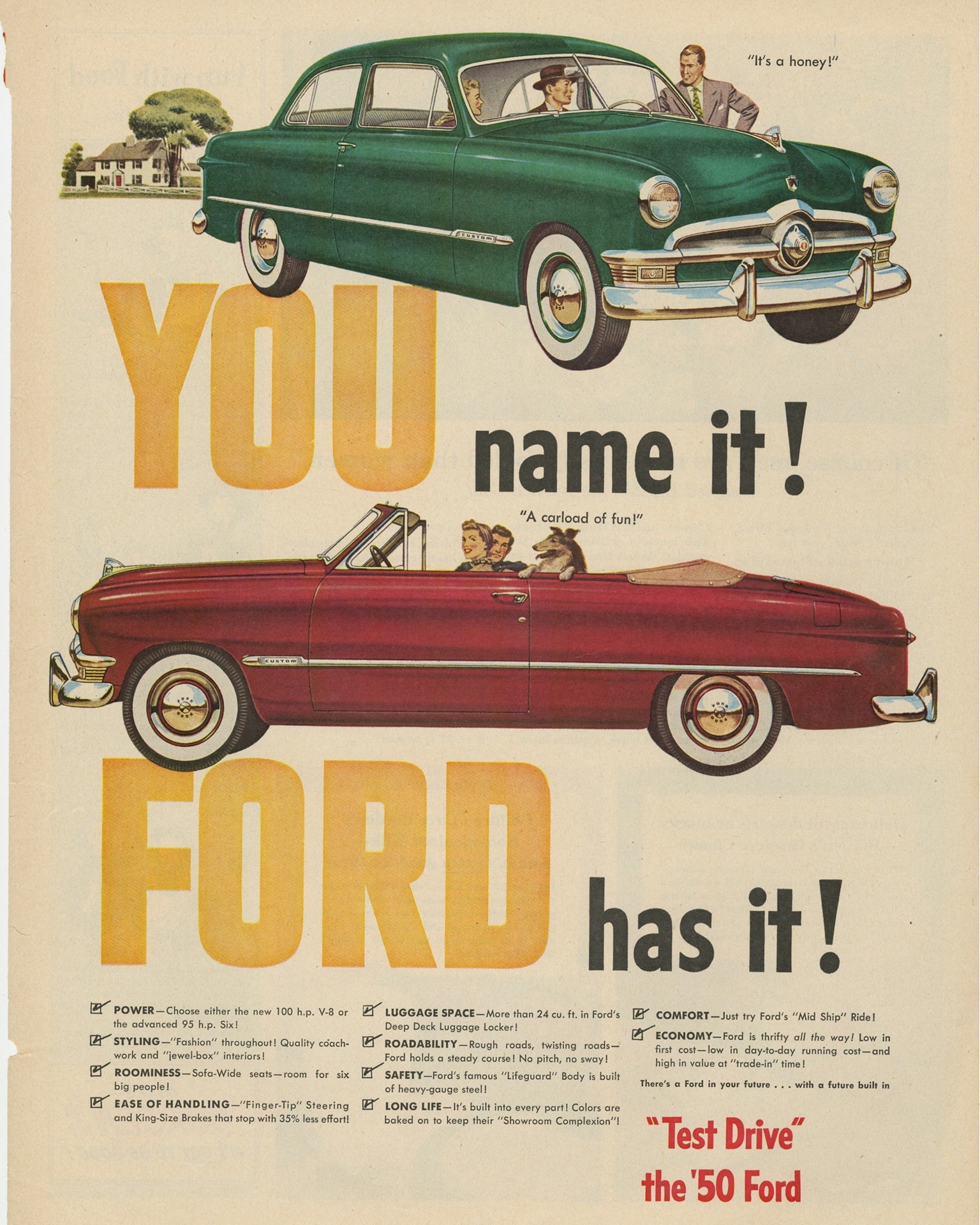 What was the sticker price of a car in 1950?