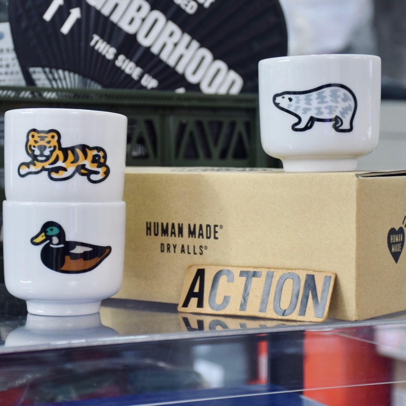 Human Made Sake Cup 罕有單品伊勢丹限定清酒杯三個小動物LOGO 另一面 