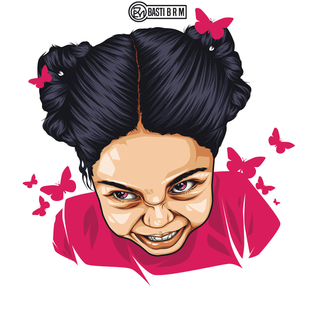 BASTI B R M - ️🦋😆 . . . . . . . . . #vector #artwork...