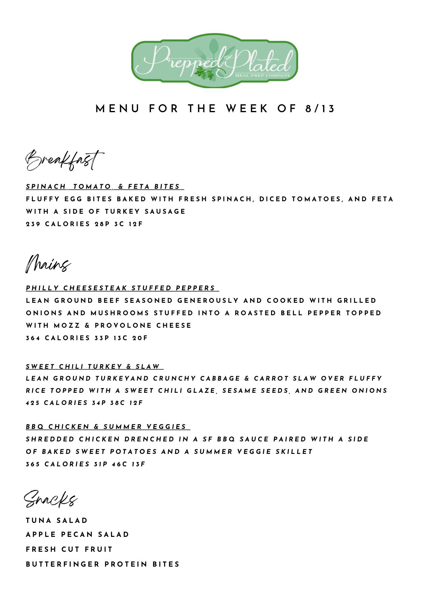 NEW MENU NOW OPEN Check out the... - Prepped and Plated