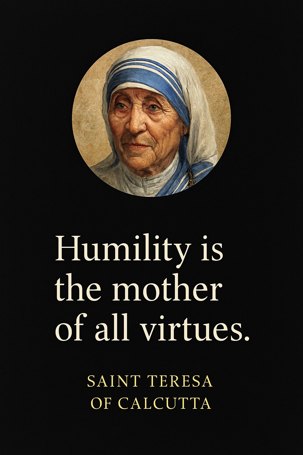 Humility is the mother of all virtues.