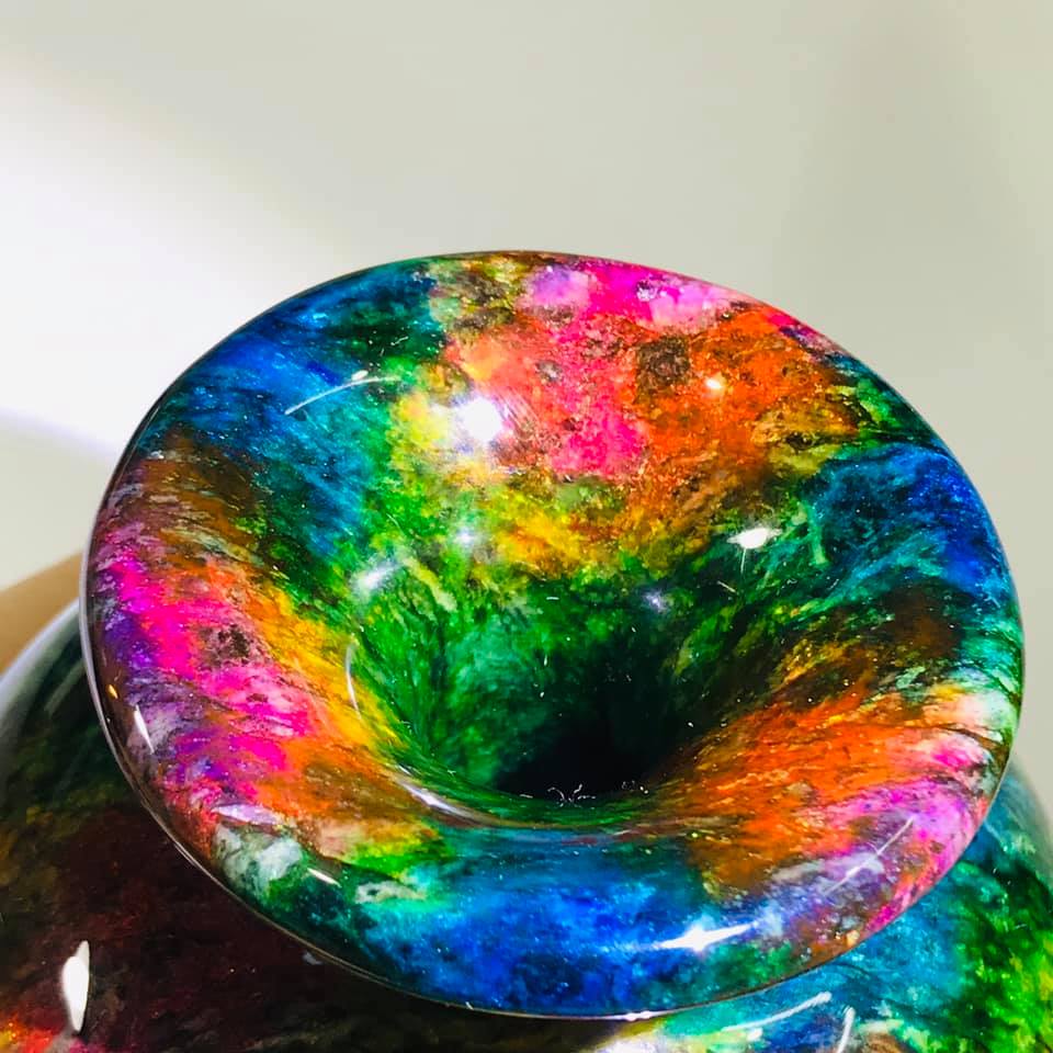 🔥🔥🔥4️⃣台湾正宗七彩玉花瓶🔥🔥🔥 👉Size：13”8cm 💰💰RM188💰💰