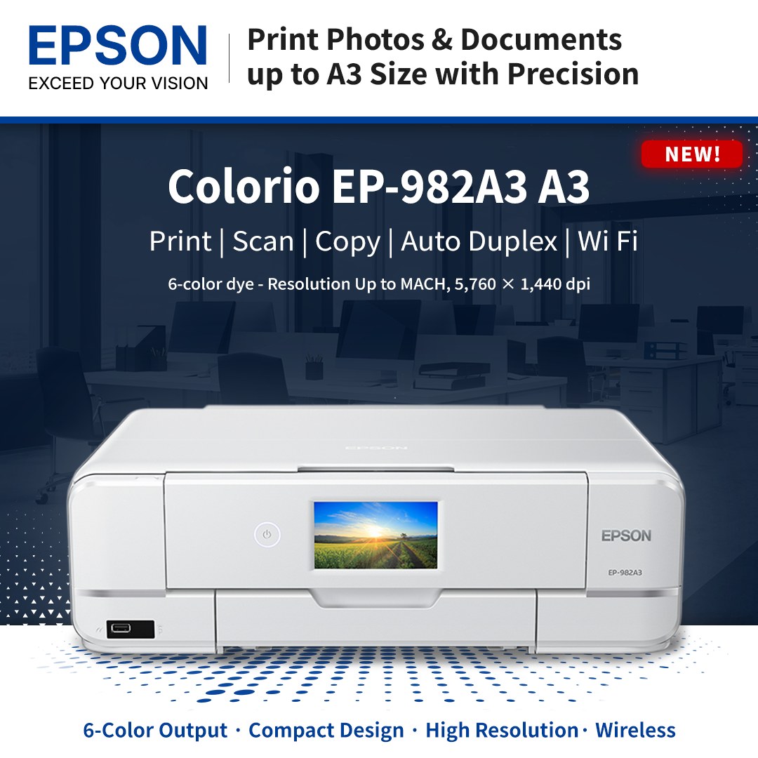 🌟 Epson Colorio EP-982A3 – Compact... - Printer World Group | Facebook