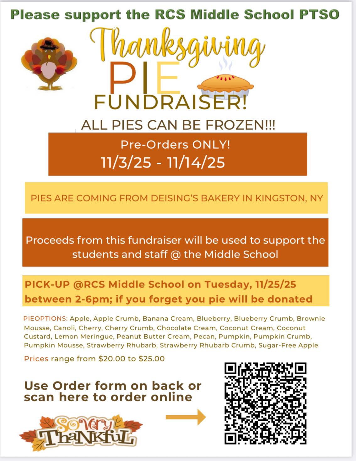 WE ️RCS | Last 3 days to order pies for Thanksgiving | Facebook