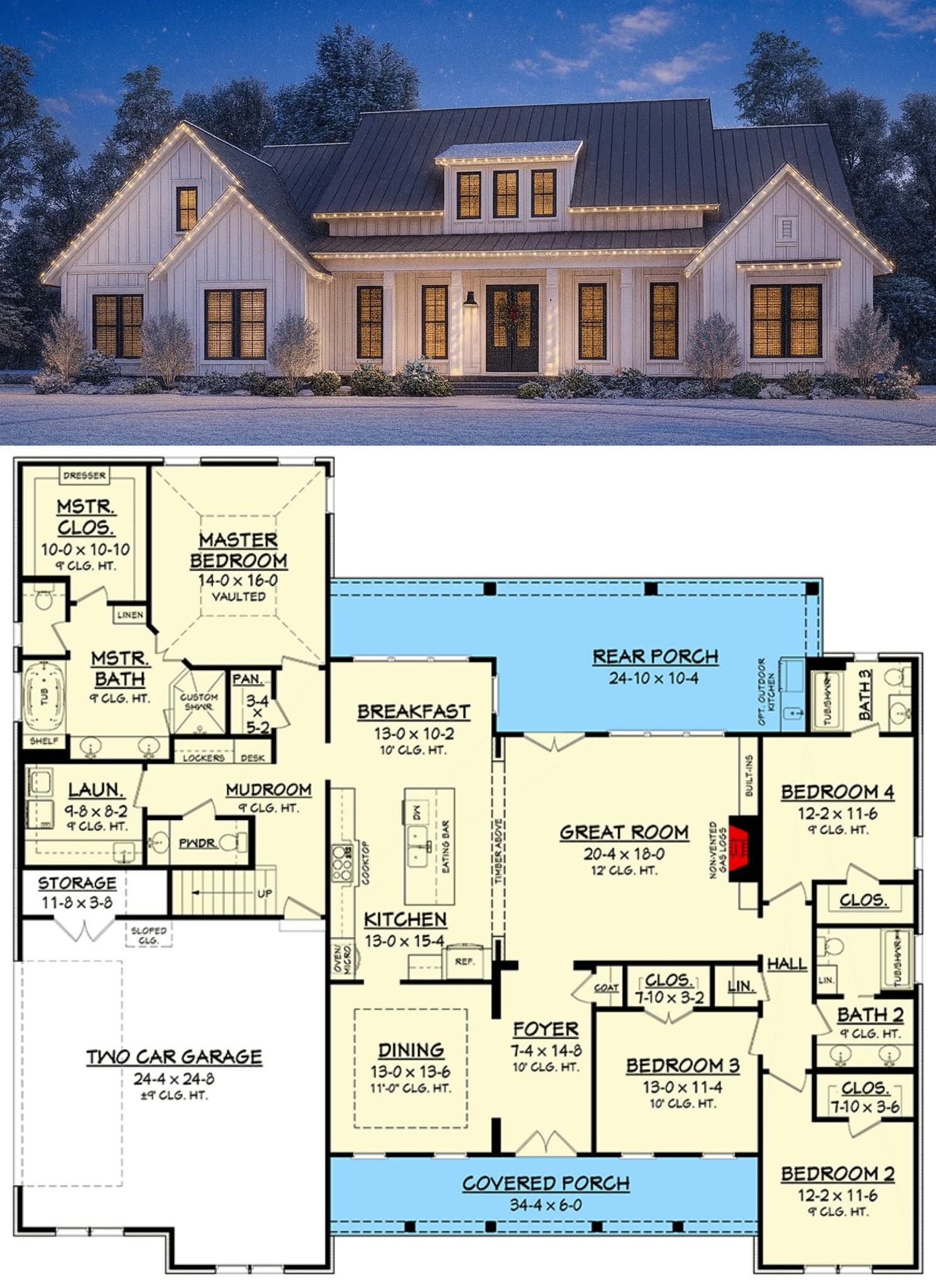 Dream - 2,728 Sq Ft Open-Concept Farmhouse with Bonus Over Garage — 4 ...