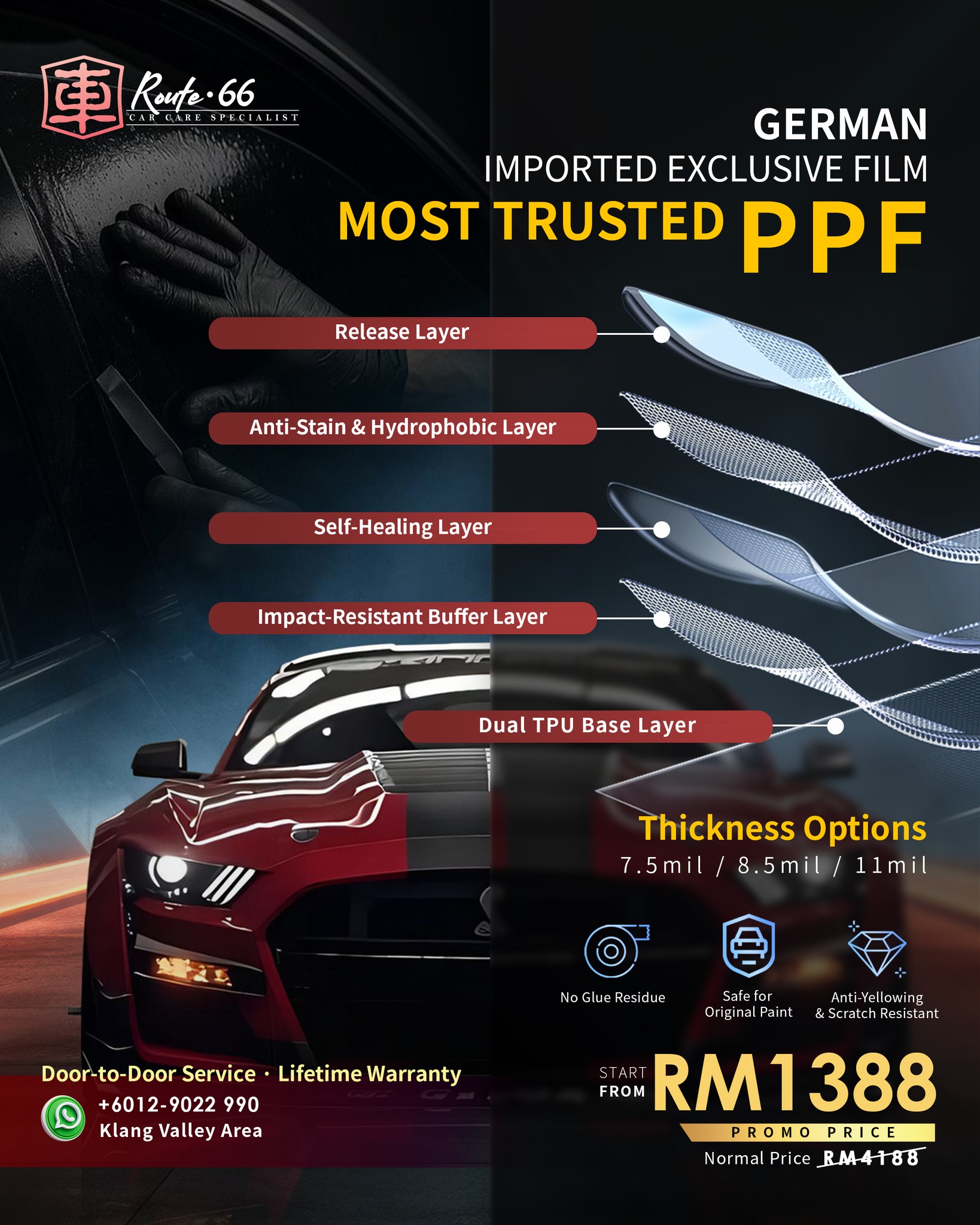🌟 PPF Import Jerman ·... - Route 66 Car Care Specialist | Facebook