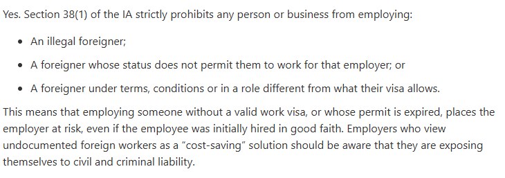 Operation - We have laws in South Africa that prevent companies from ...