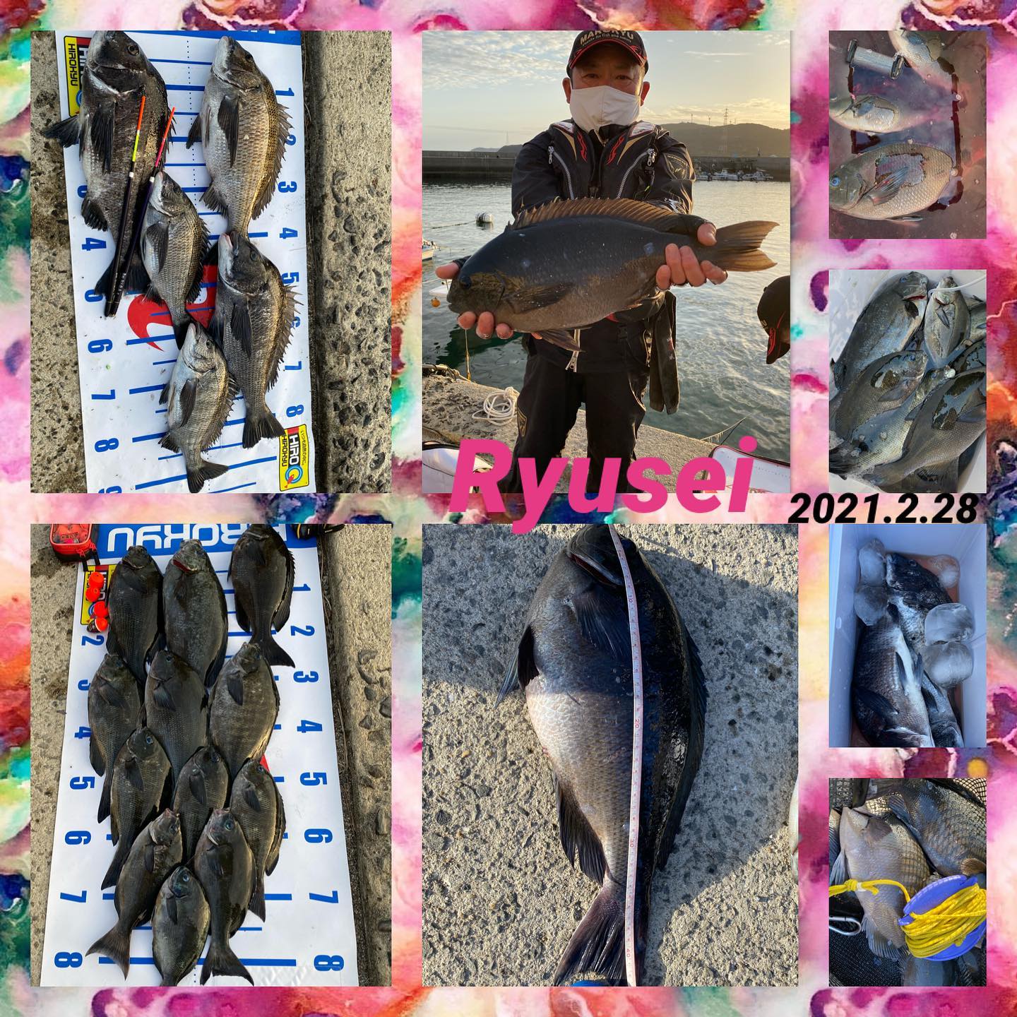遊漁船 渡船 Ryusei 今日もありがとうございました 長崎 大瀬戸 渡船ryusei 長崎釣り 釣り 瀬渡し 磯釣り クロ釣り 48センチくらい 45センチ 40センチオーバー 凄腕アングラー集結 チヌ釣り 50センチオーバー多数 今週もさすがです 皆さん