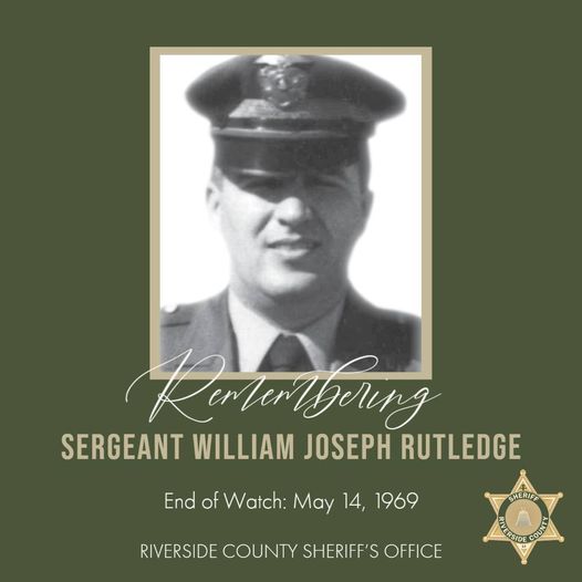 Riverside - Remembering Sergeant William Rutledge EOW: May 14, 1969 ...